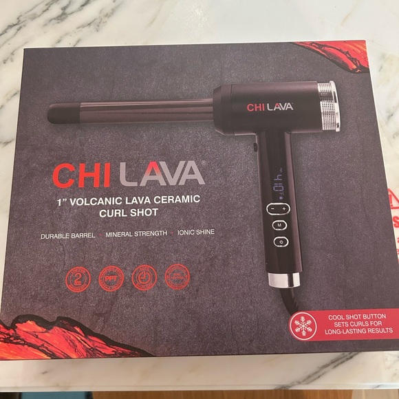 *New in Box* Chi Lava 1” Volcanic Lava Ceramic Curl Shot - Picture 2 of 4